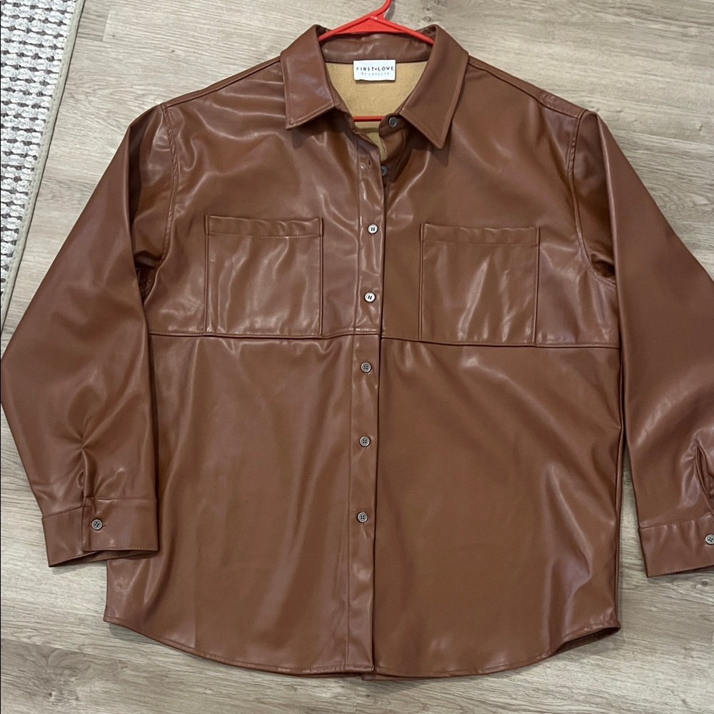 First Love Brown Button Down Shirt